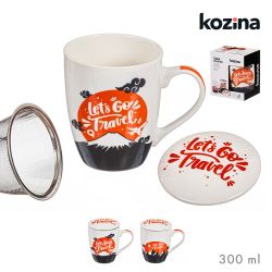 Taza Infusion Let'S Go Travel Con Filtro Y Tapa, Modelos Variados, 300 Ml