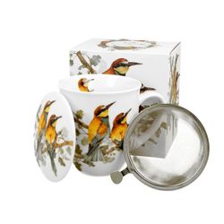 Taza Infusor Abejero Porcelana Caja Ideal Regalo