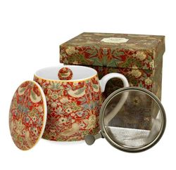 Taza Infusor Morris Rojo Porcelana para Té e Infusion