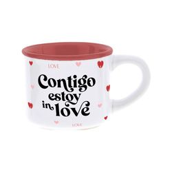 Taza Mini 50 Ml Contigo Estoy In Love Ideal para Regalo