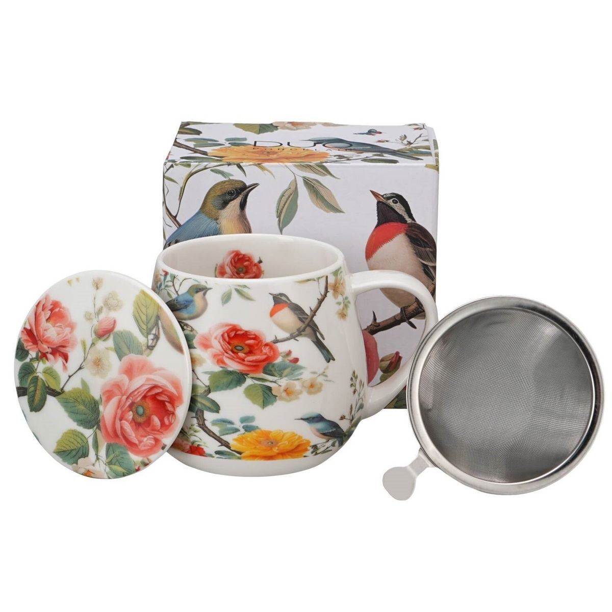 Taza Mug Ancho April Duo Porcelana Caja Regalo