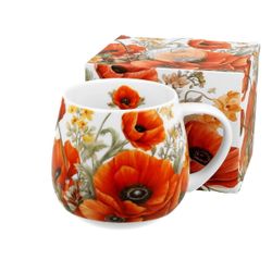 Taza Mug Ancho Poppies Porcelana Caja Ideal Regalo
