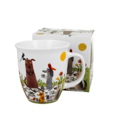 Taza Mug Jumbo Perro Picnic Porcelana Caja Ideal Regalo