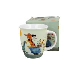 Taza Mug Jumbo Perro Scooter Porcelana Caja Ideal Regalo