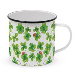 Taza Mug Metálico Luck Happy Caja Regalo PPD
