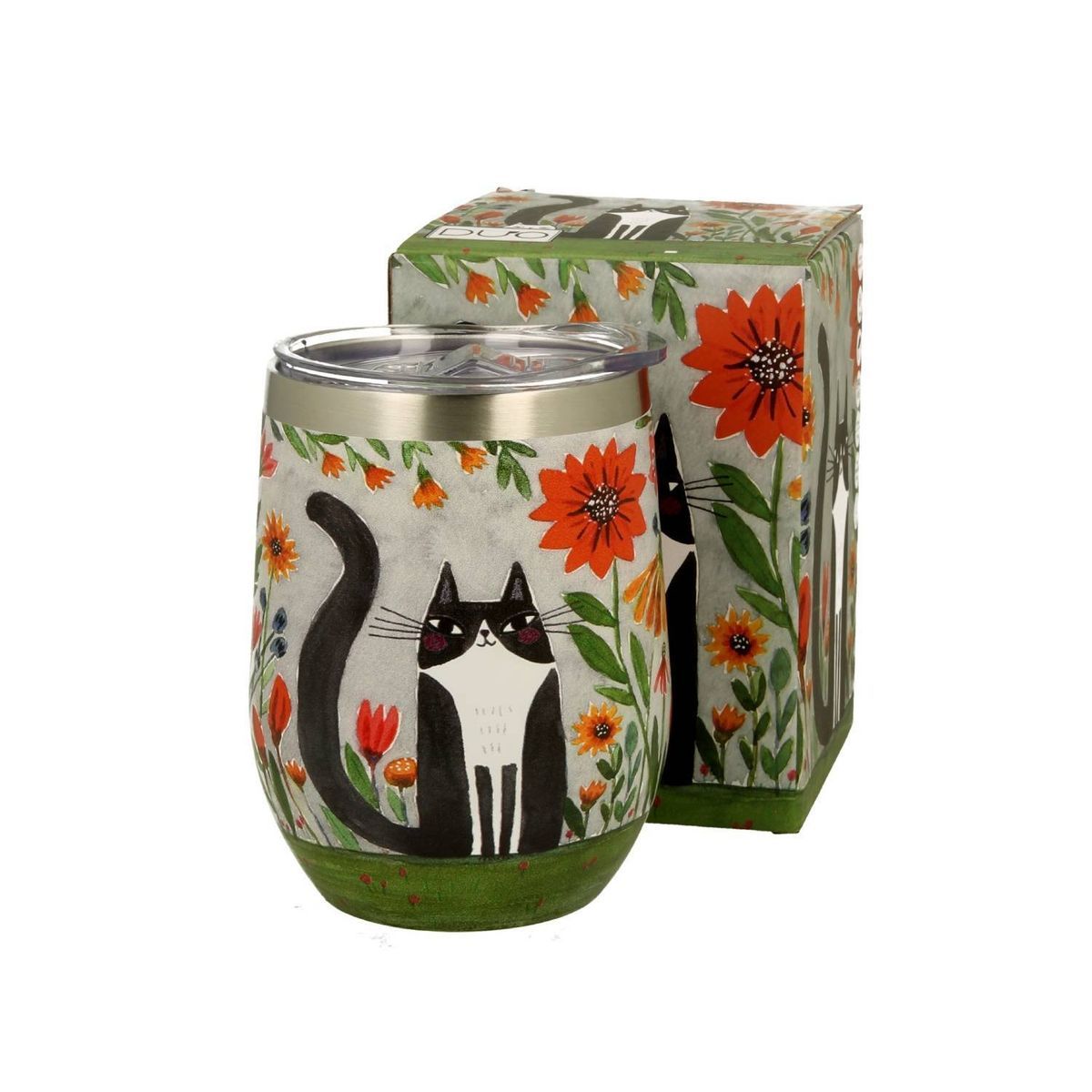 Taza Mug Viaje Termico Cat Meadow Porcelana Caja Ideal Regalo