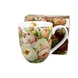 Taza Mug Xxl Peonies Porcelana Caja Ideal Regalo