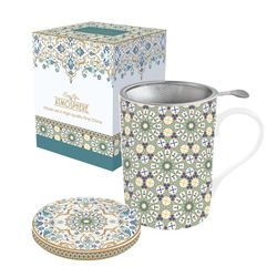 Taza para Infusiones y Té con filtro en Porcelana Easy Life Mos1