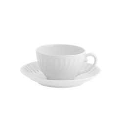 Taza té c/platillo porcelana Sagres,  Ø14,9x5,7 cm