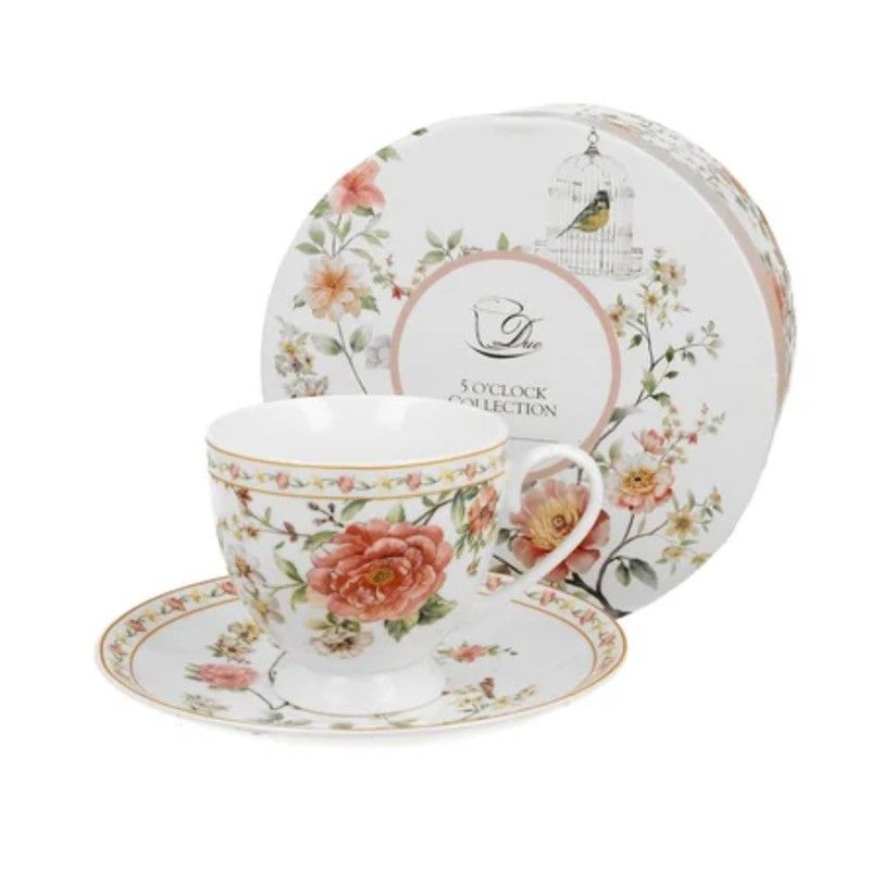 Taza Te C/Plato Carissima Porcelana para Té e Infusion