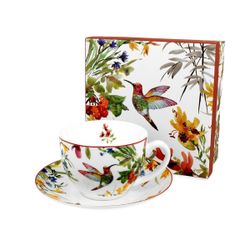 Taza Te C/Plato Linnea Porcelana Caja Ideal Regalo