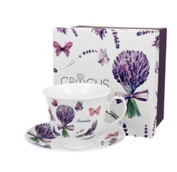 Taza Te C/Plato Violet Porcelana para Té e Infusion