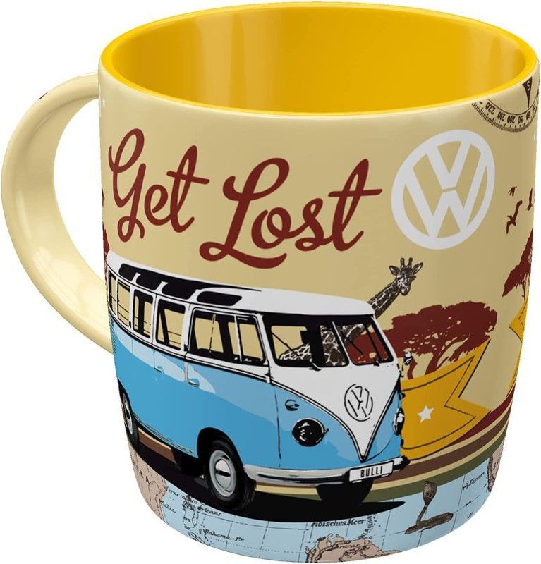 Taza Volkswagen VW Bulli Let's Get Lost Retro Vintage
