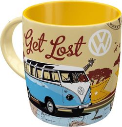 Taza Volkswagen VW Bulli Let's Get Lost Retro Vintage