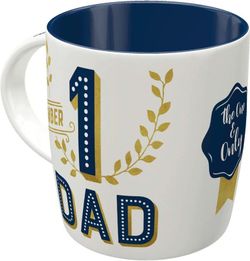 Taza Word Up Number 1 Dad Retro Vintage
