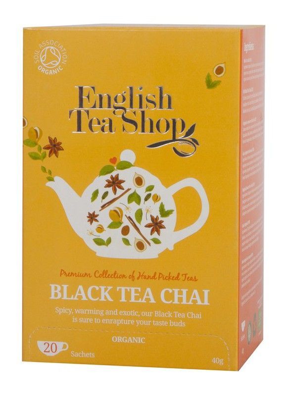 Té bio negro chai 40g english tea shop