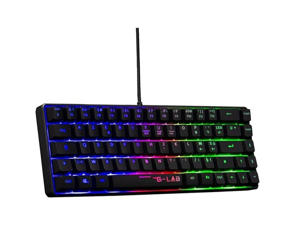 Teclado gaming the g-lab keyz-hydrogen/sp con cable rainbow