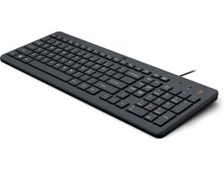 Teclado hp 150 wired con cable color negro