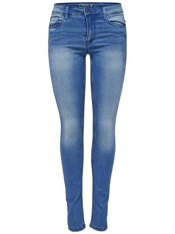 Tejano 5 bolsillos básico elástico Only Medium Blue