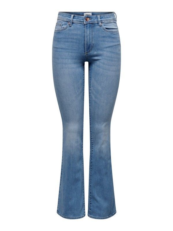 Tejano 5 bolsillos elástico acampanado Only Light Blue Den