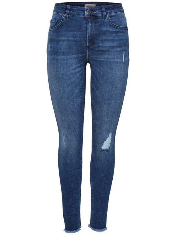 Tejano 5 bolsillos elástico desgastado Only Medium Blue