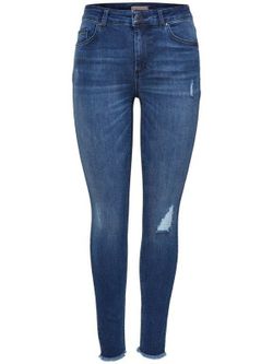 Tejano 5 bolsillos elástico desgastado Only Medium Blue