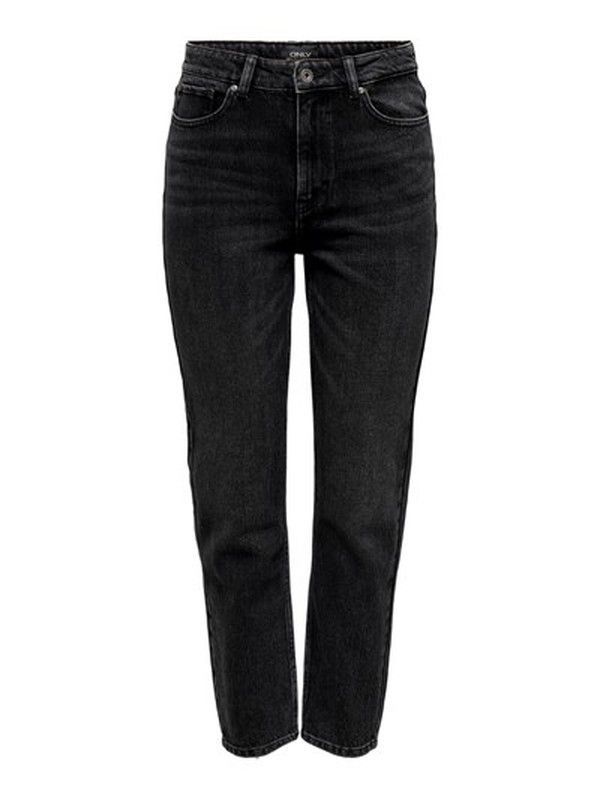 Tejano 5 bolsillos HW tobillero Only Black Denim