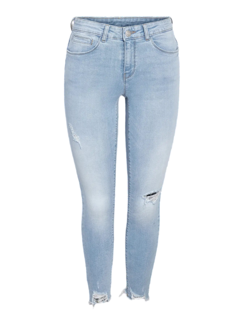 Tejano 5 bolsillos tobillero con rotos Noisy May Light Blue Den