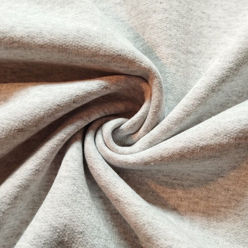 Tela Felpa Gris Jaspeado Claro 310g. Ancho 165cm