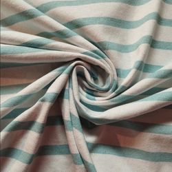 Tela Jersey estilo náutico Turquesa y Blanco. Ancho 175cm