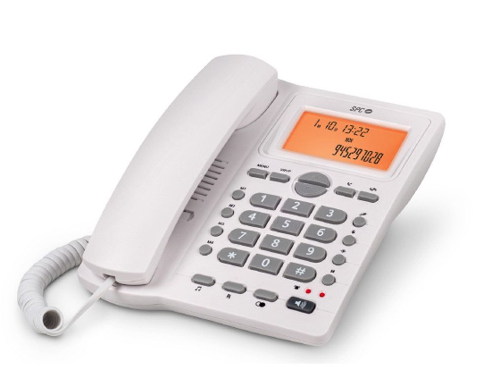Telefono spc office id sobremesa/mural pantalla retroiluminada con rellamada 2 niveles volumen opcion mute