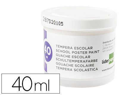 Tempera Liderpapel Escolar 40 Ml Blanco
