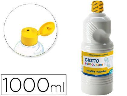Tempera liquida giotto escolar lavable 1000 ml blanco