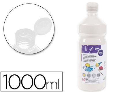 Tempera Liquida Liderpapel Escolar 1000 Ml Blanco