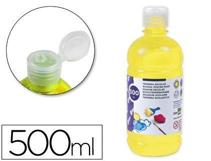Tempera Liquida Liderpapel Escolar 500 Ml Amarillo