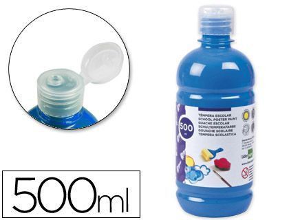 Tempera Liquida Liderpapel Escolar 500 Ml Azul