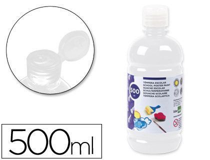 Tempera Liquida Liderpapel Escolar 500 Ml Blanco