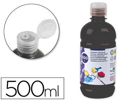 Tempera Liquida Liderpapel Escolar 500 Ml Negro