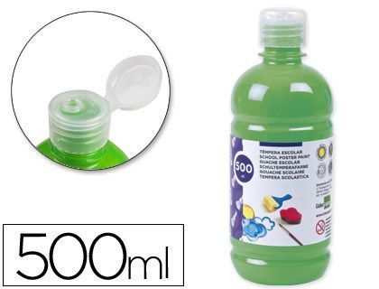 Tempera Liquida Liderpapel Escolar 500 Ml Verde