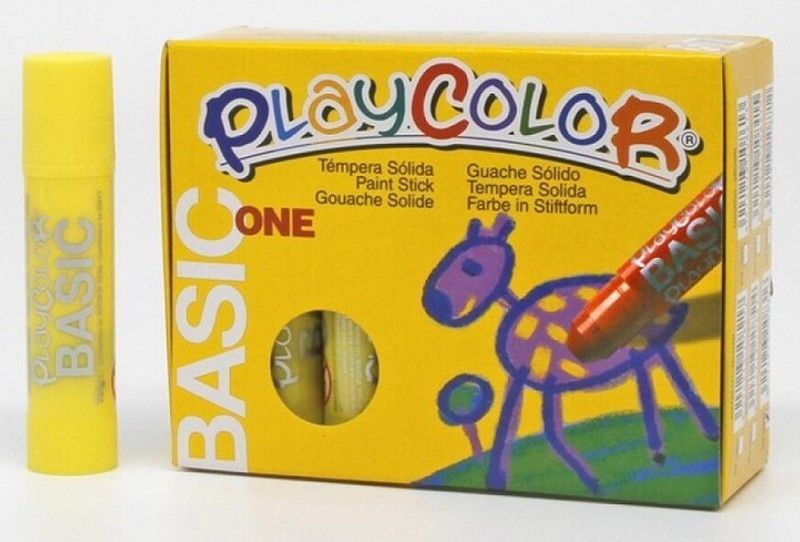 Témpera sólida PLAYCOLOR BASIC ONE Amarillo 12 und.