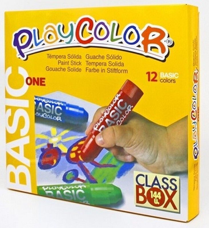 Témpera sólida PLAYCOLOR BASIC ONE CLASS BOX 144 unid.
