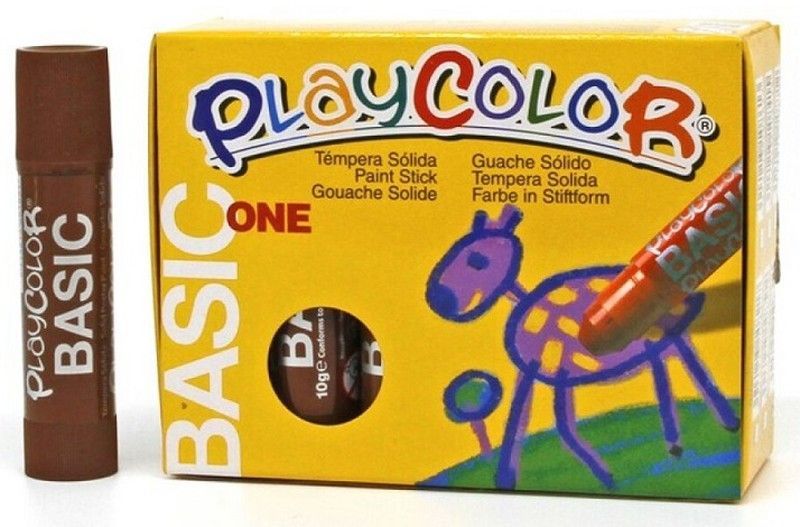 Témpera sólida PLAYCOLOR BASIC ONE Marrón 12 und.