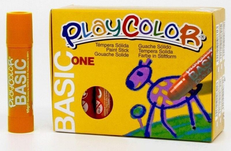 Témpera sólida PLAYCOLOR BASIC ONE Naranja 12 und.