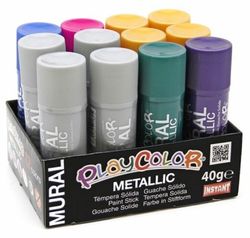 Témpera sólida PLAYCOLOR METALLIC MURAL 12 und.