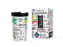 Termo Café Té de Viaje 260 ml Unicornio ITotal Ideal Regalo
