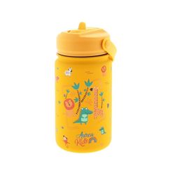 Termo Inox Infantil con Pajita 330 ml Mustard Little Safari Creative Story