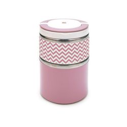 Termo lunchbox doble rosa inox 0,9l iris