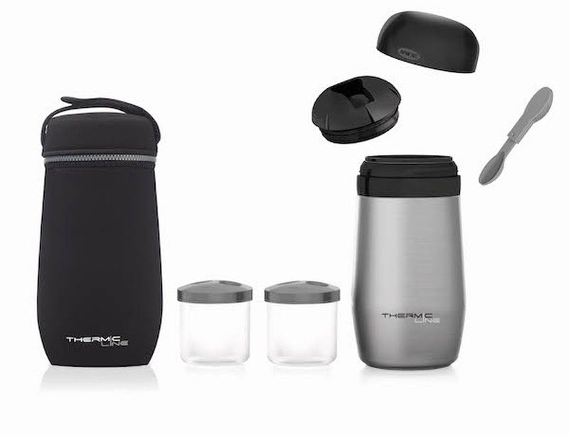 Termo para sólidos 1L con dos compartimentos de 220ml Jané