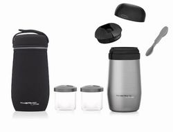 Termo para sólidos 1L con dos compartimentos de 220ml Jané