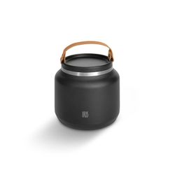 Termo Sólido 700Ml Negro Con Asa Iris